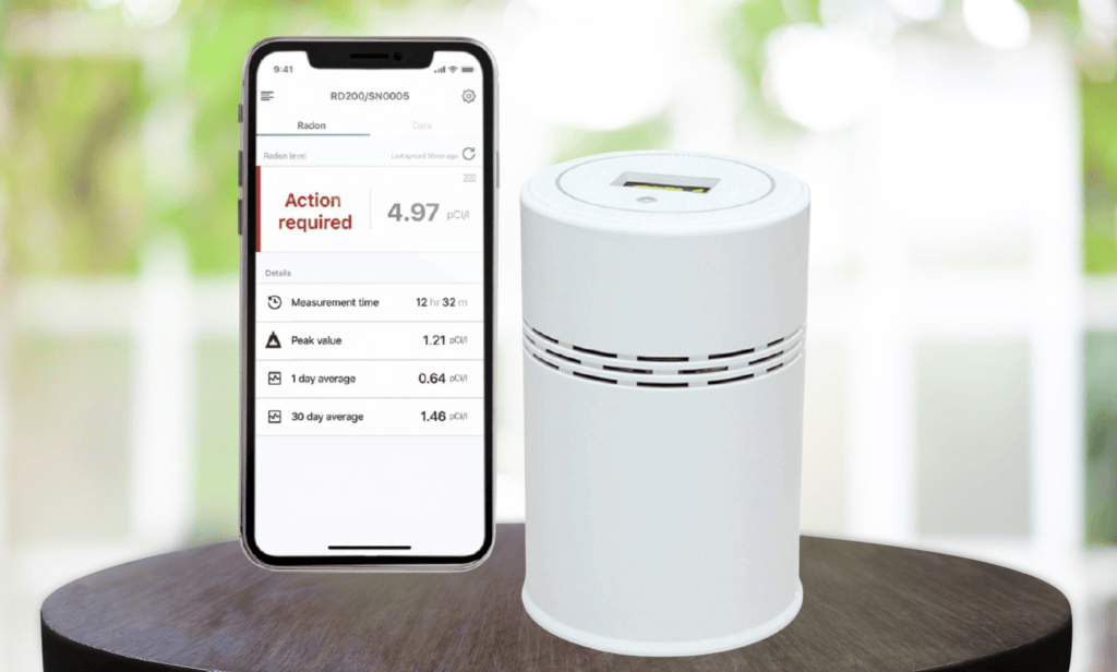 radon testing device