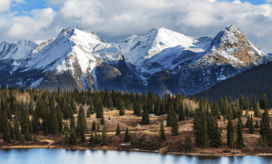 snow covered mountains in colorado